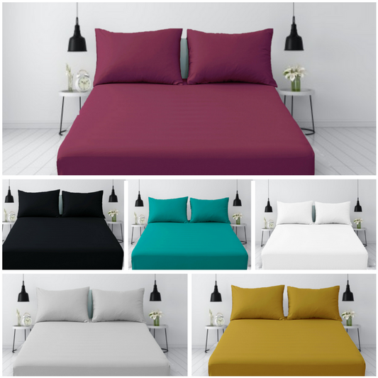 Flat Sheet Bed Sheets Poly Cotton Percale Single Size ⭐⭐⭐⭐⭐
