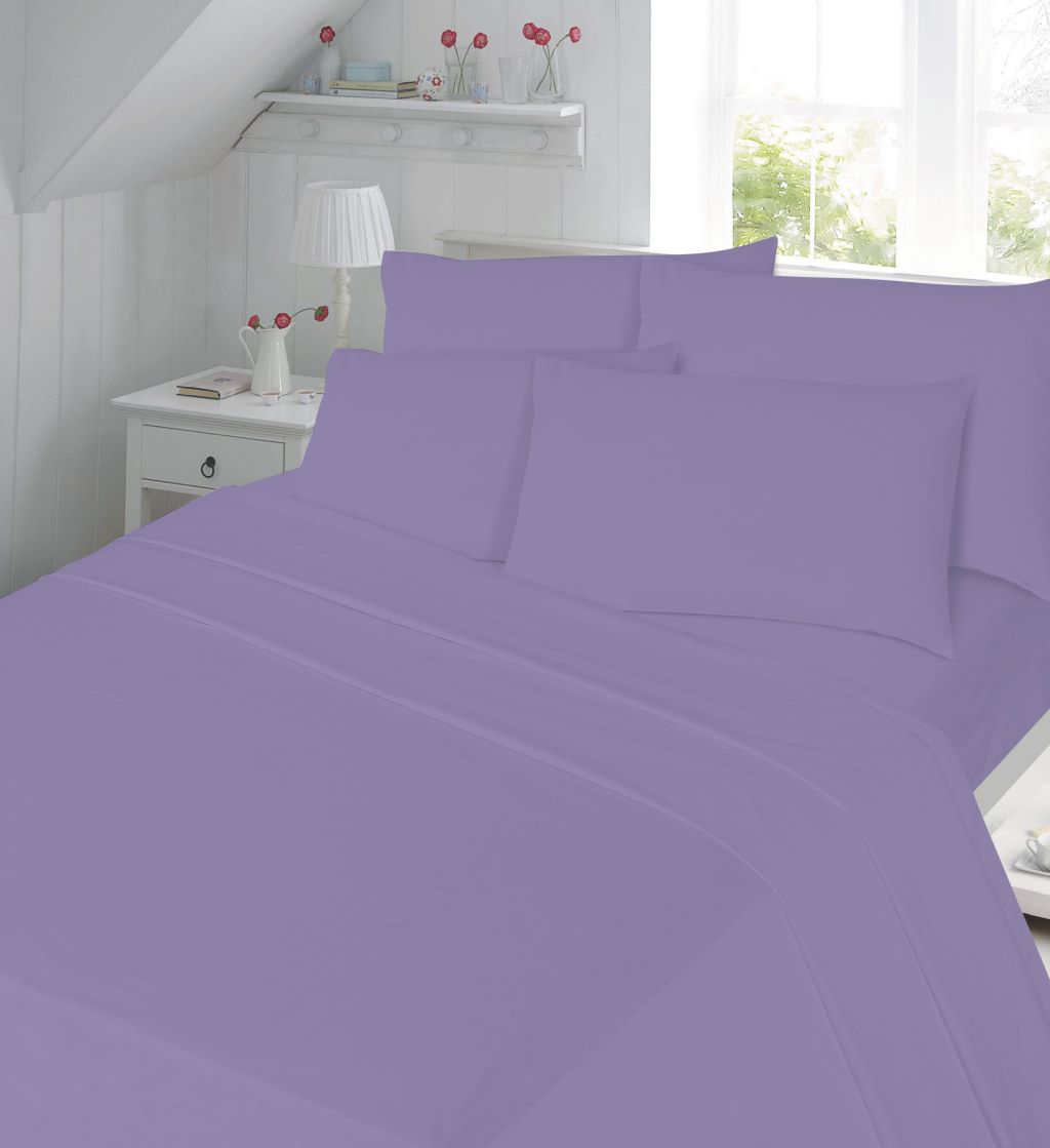 Premium T-180 Percale Extra Deep 16" Non Iron Percale Polycotton Fitted Sheets