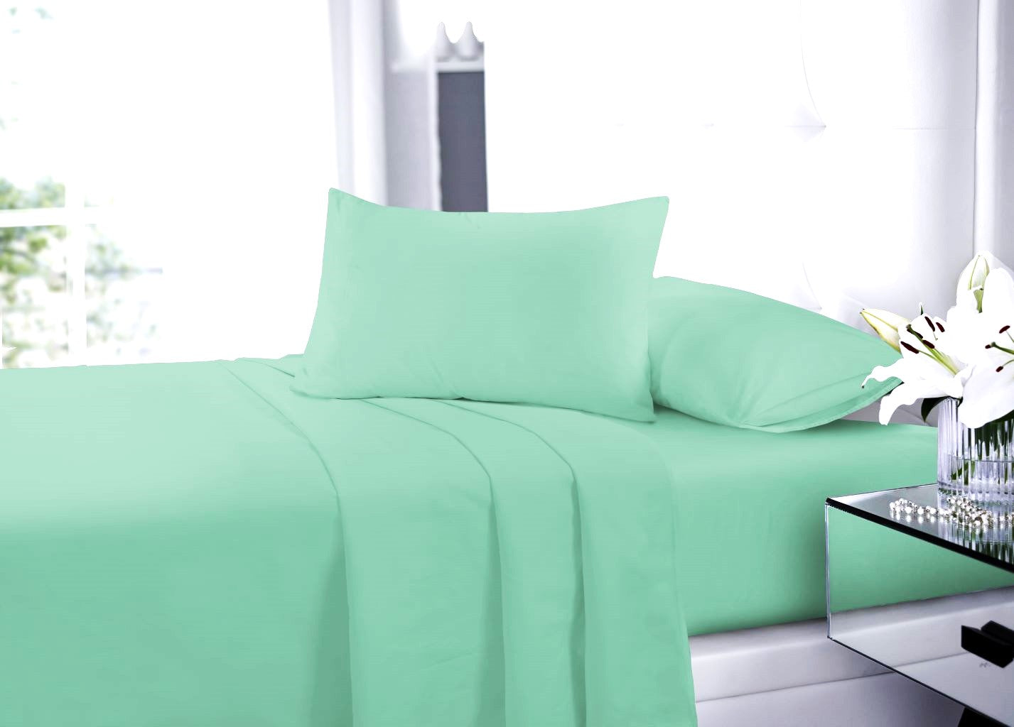 Flat Sheet Bed Sheets Poly Cotton Percale all Sizes ⭐⭐⭐⭐
