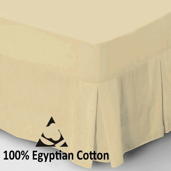 100% EGYPTIAN COTTON Valance Sheets EXTRA DEEP 12" box 16" Pleated Valance Sheet ⭐⭐⭐⭐⭐