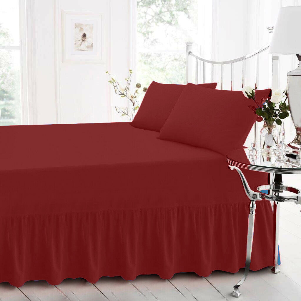 Special Sizes Extra Deep Fire Retardant Fitted Valance Sheet Single Double Size frill 6" to 18" Polycotton Bed Sheets ⭐⭐⭐⭐
