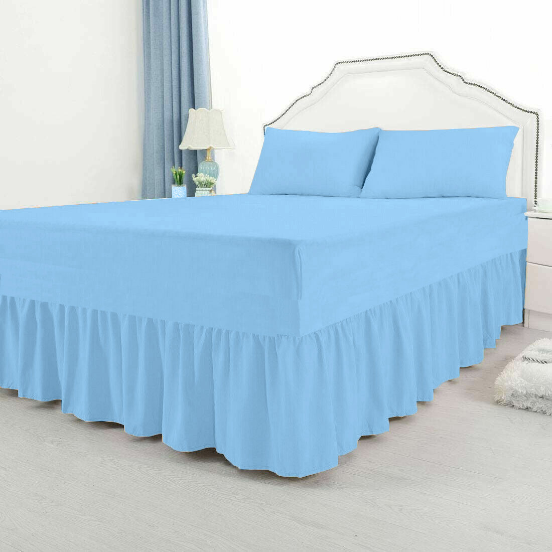 Special Sizes Extra Deep Fire Retardant Fitted Valance Sheet Bunk & 4 Foot Bed Size frill 6" to 18" Polycotton Bed Sheets ⭐⭐⭐⭐⭐