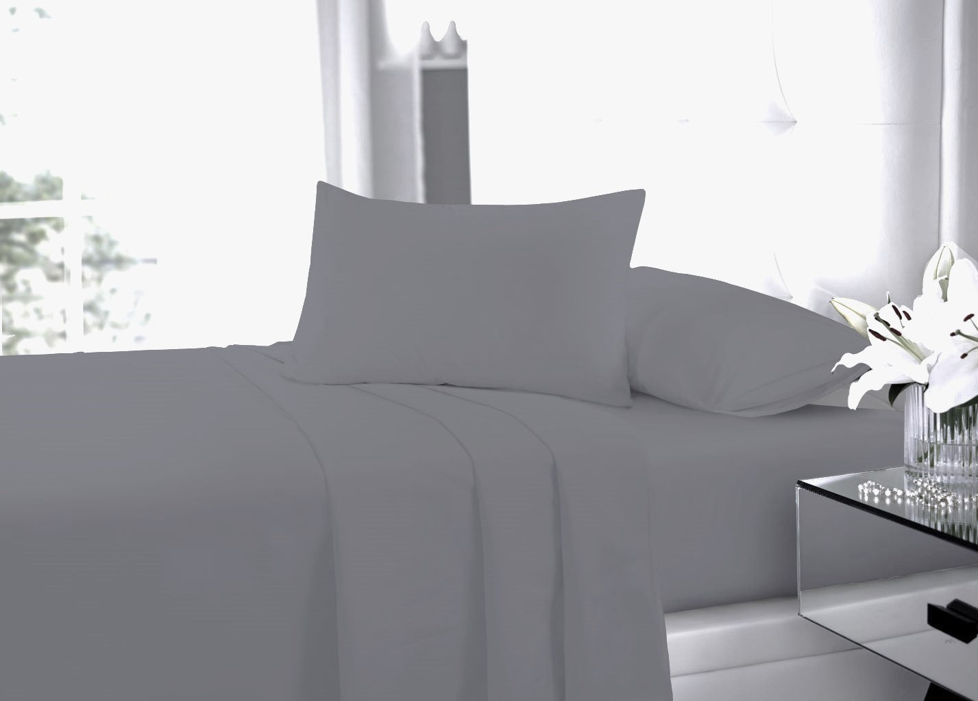 Flat Sheet Bed Sheets Poly Cotton Percale all Sizes ⭐⭐⭐⭐