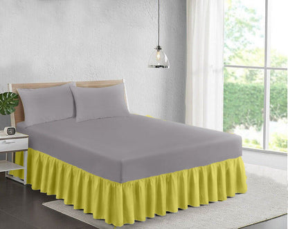 Special Sizes Plain Dyed Frilled Base Fire Retardant Poly Cotton 20" to 30" Platform Base Valance Sheet King S. King