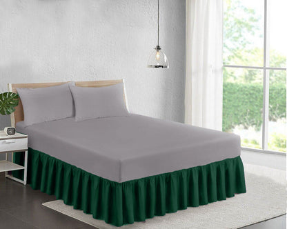 Special Sizes Plain Dyed Frilled Base Fire Retardant Poly Cotton 20" to 30" Platform Base Valance Sheet King S. King