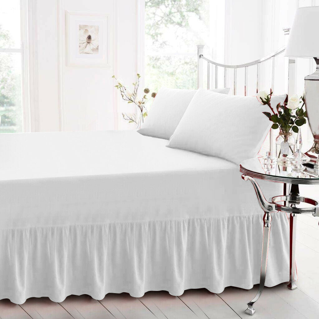 Special Sizes Extra Deep Fire Retardant Fitted Valance Sheet Single Double Size frill 20" to 30" Polycotton Bed Sheets