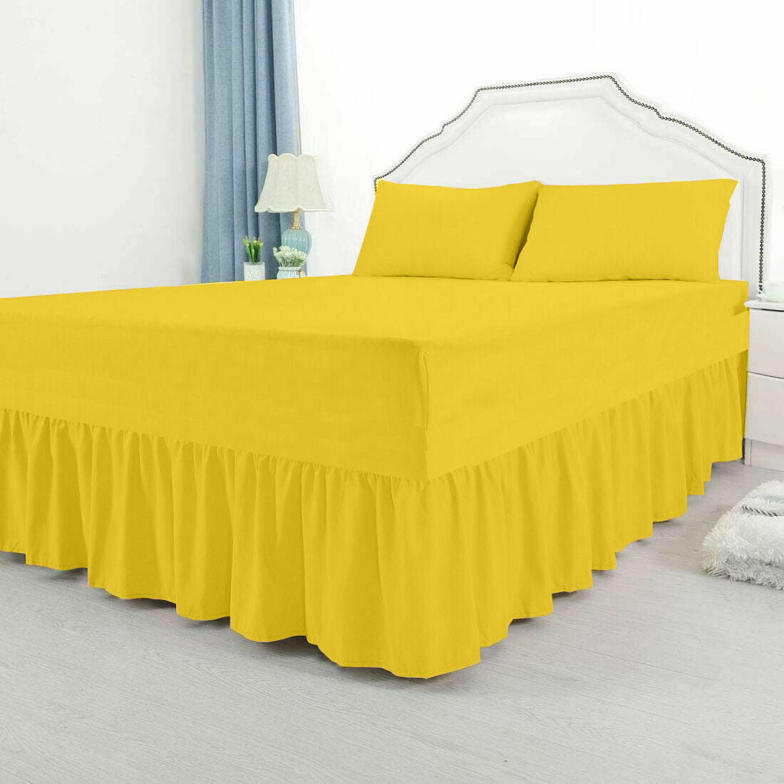 Special Sizes Extra Deep Fire Retardant Fitted Valance Sheet Single Double Size frill 20" to 30" Polycotton Bed Sheets