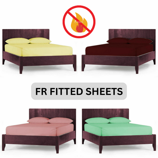 FR Sheets Flame Retardant FITTED SHEETs sale BS7-175 Crib7 Fire Retardant Single, Double Size ⭐⭐⭐⭐⭐