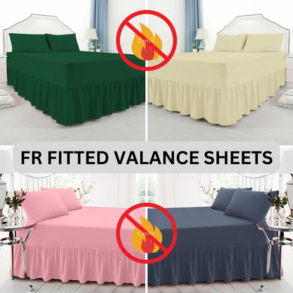 Special Sizes Extra Deep Fire Retardant Fitted Valance Sheet King S. King Size frill 20" to 30" Polycotton Bed Sheets