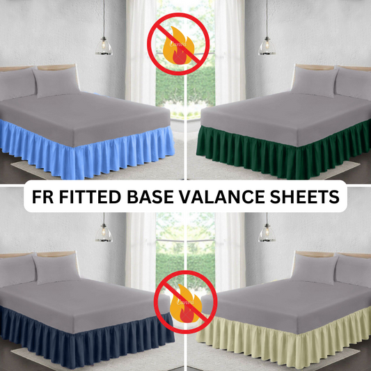 Special Sizes Plain Dyed Frilled Base Fire Retardant Poly Cotton 20" to 30" Platform Base Valance Sheet King S. King ⭐⭐⭐⭐⭐