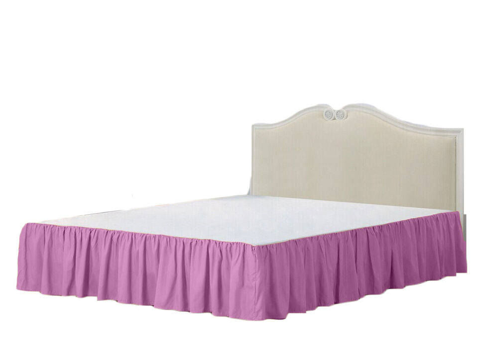 Base PLATFORM Pleated Valance Sheets PERCALE  Poly Cotton 180TC All Sizes & Colors ⭐⭐⭐⭐