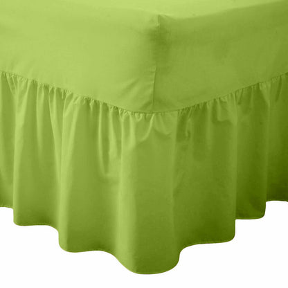 Base PLATFORM Pleated Valance Sheets PERCALE  Poly Cotton 180TC All Sizes & Colors ⭐⭐⭐⭐