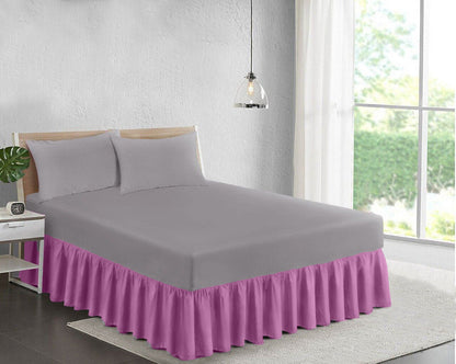 Plain Dyed Frilled Base Poly Cotton Platform Base Valance Sheets 4 Foot & Bunk Bed ⭐⭐⭐⭐