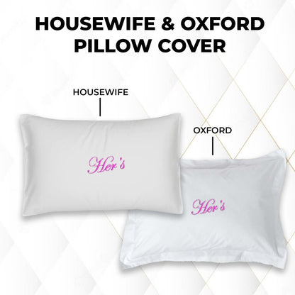 1-2 Pack Premium 100% Cotton Pillow Cases Housewife & Oxford Bed Pillow Cover ⭐⭐⭐⭐⭐