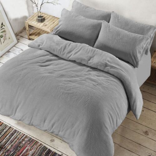 Soft Teddy Bear Fur Sherpa Fleece Duvet Cover Bedding Set Pillowcases All Sizes ⭐⭐⭐⭐