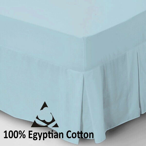 100% EGYPTIAN COTTON Valance Sheets EXTRA DEEP 12" box 16" Pleated Valance Sheet ⭐⭐⭐⭐⭐