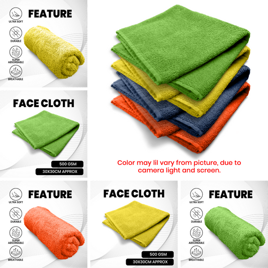 Luxury Face Towels pack Super Soft 100% Pure Cotton Face Cloths Flannels Wash Cloths UK ⭐⭐⭐⭐⭐