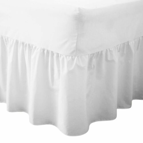 Plain Dyed Pleated Platform Base Valance Sheets 6”-30” Frill Length All Bed Size ⭐⭐⭐⭐⭐