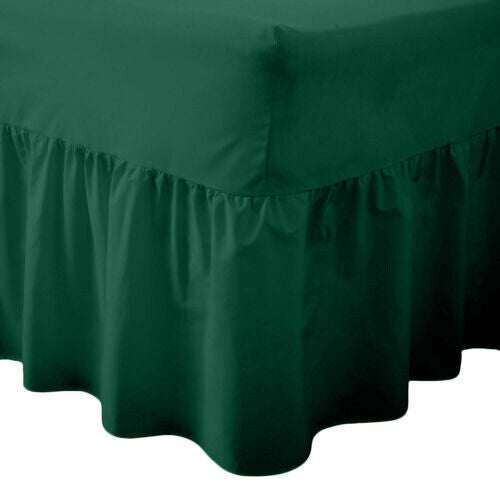 Base PLATFORM Pleated Valance Sheets PERCALE  Poly Cotton 180TC All Sizes & Colors ⭐⭐⭐⭐