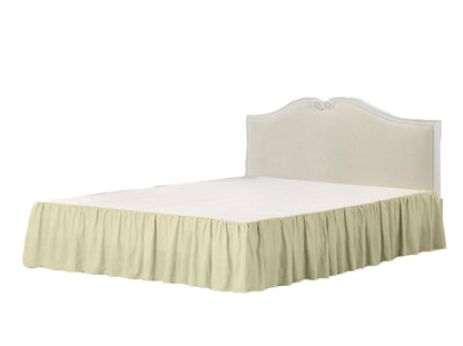 Base PLATFORM Pleated Valance Sheets PERCALE  Poly Cotton 180TC All Sizes & Colors ⭐⭐⭐⭐