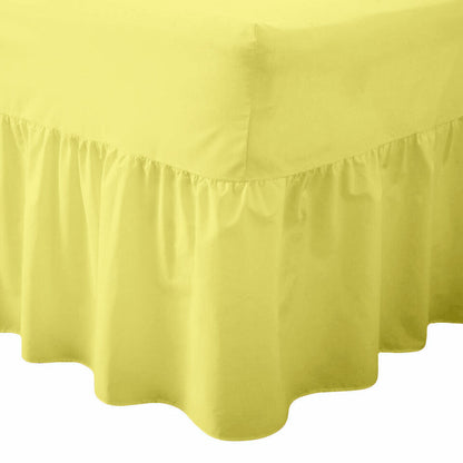 Base PLATFORM Pleated Valance Sheets PERCALE  Poly Cotton 180TC All Sizes & Colors ⭐⭐⭐⭐